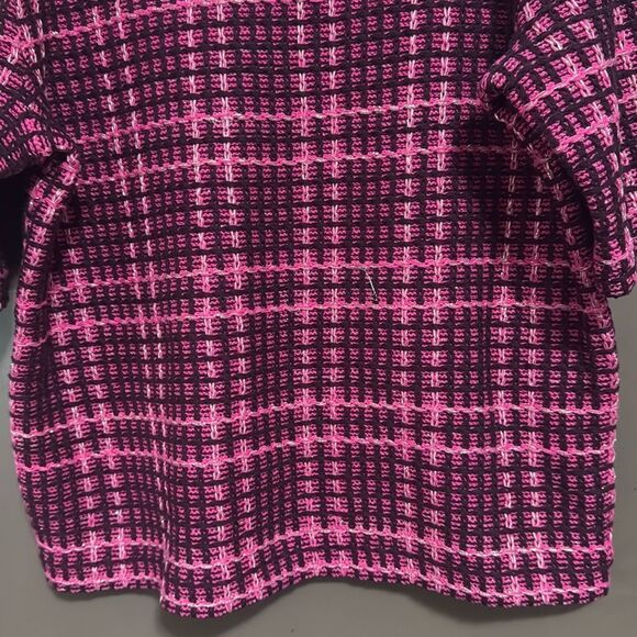 Ann Taylor Women’s Shimmer Plaid Mock Neck Sweater - Picture 5 of 6